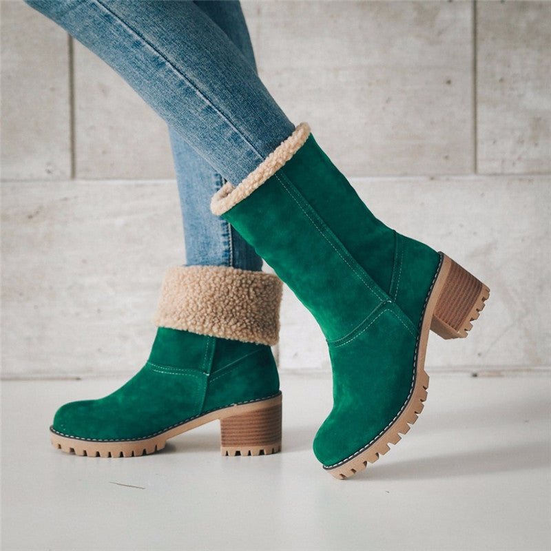 Victoria’s Faux Suede Winter Fur-Lined Boots