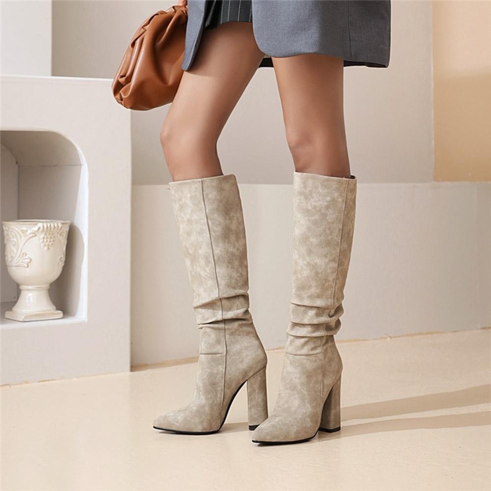 Victoria’s Slouchy Knee-High Pointed Toe City Boots