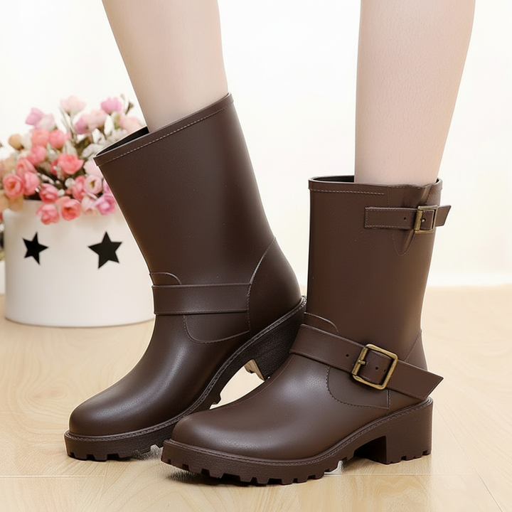 Victoria’s Mid-Calf Street Style Buckle Boots