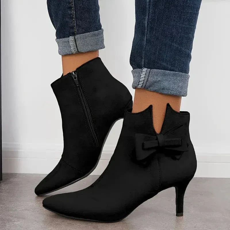 Victoria’s Elegant Bow Stiletto Ankle Boots