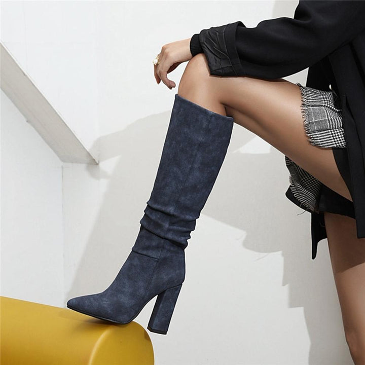 Victoria’s Slouchy Knee-High Pointed Toe City Boots