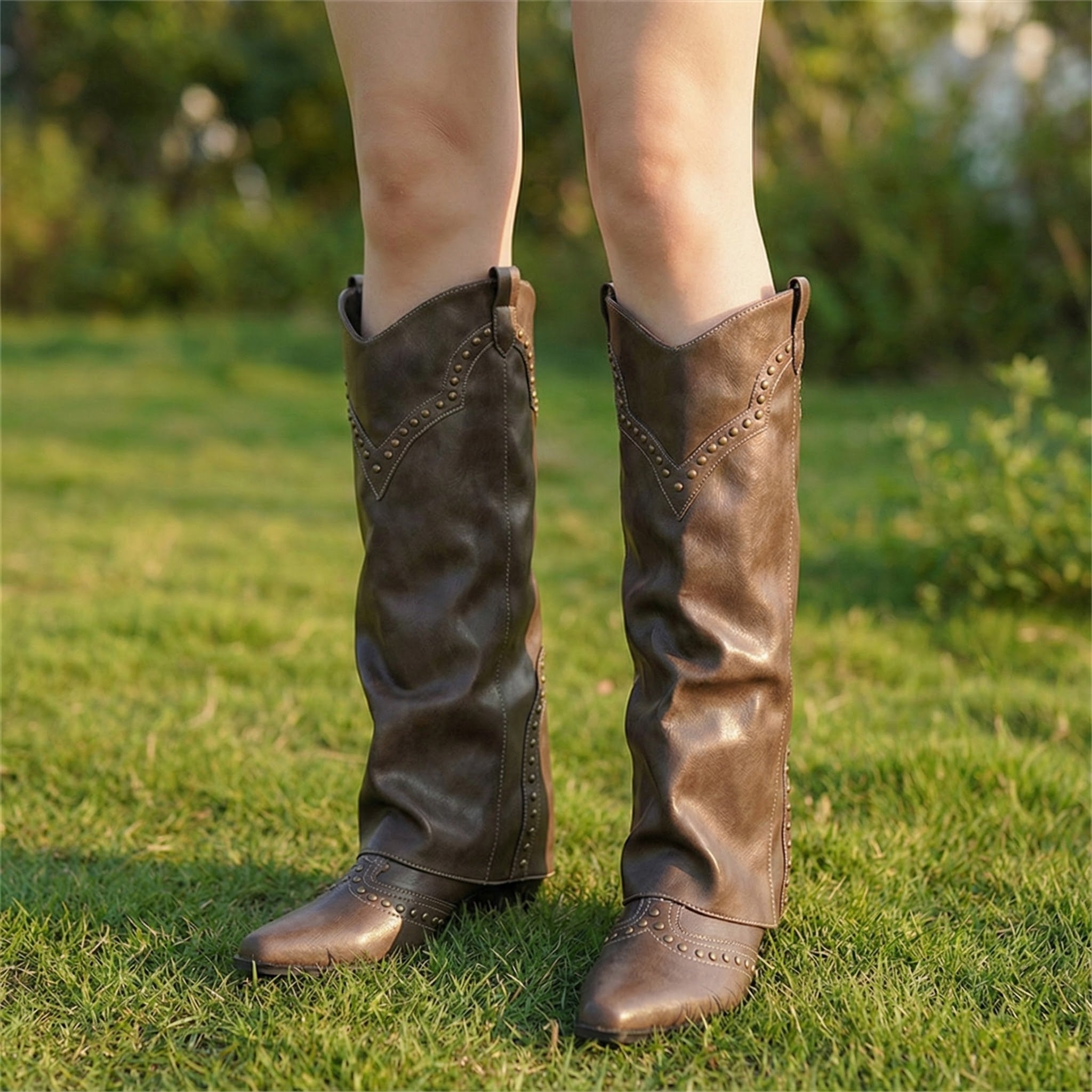 Victoria’s Studded Western Tall Boots