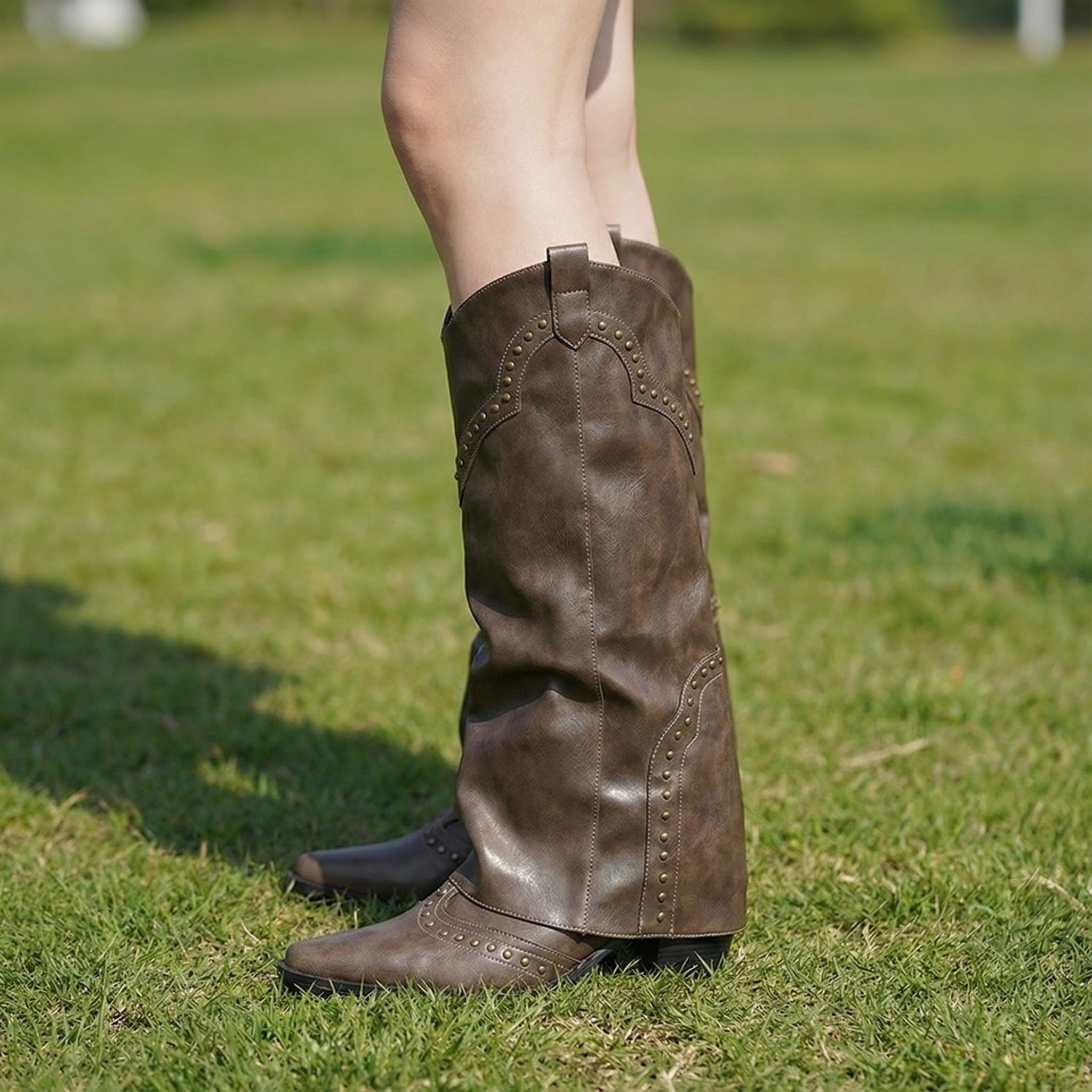 Victoria’s Studded Western Tall Boots