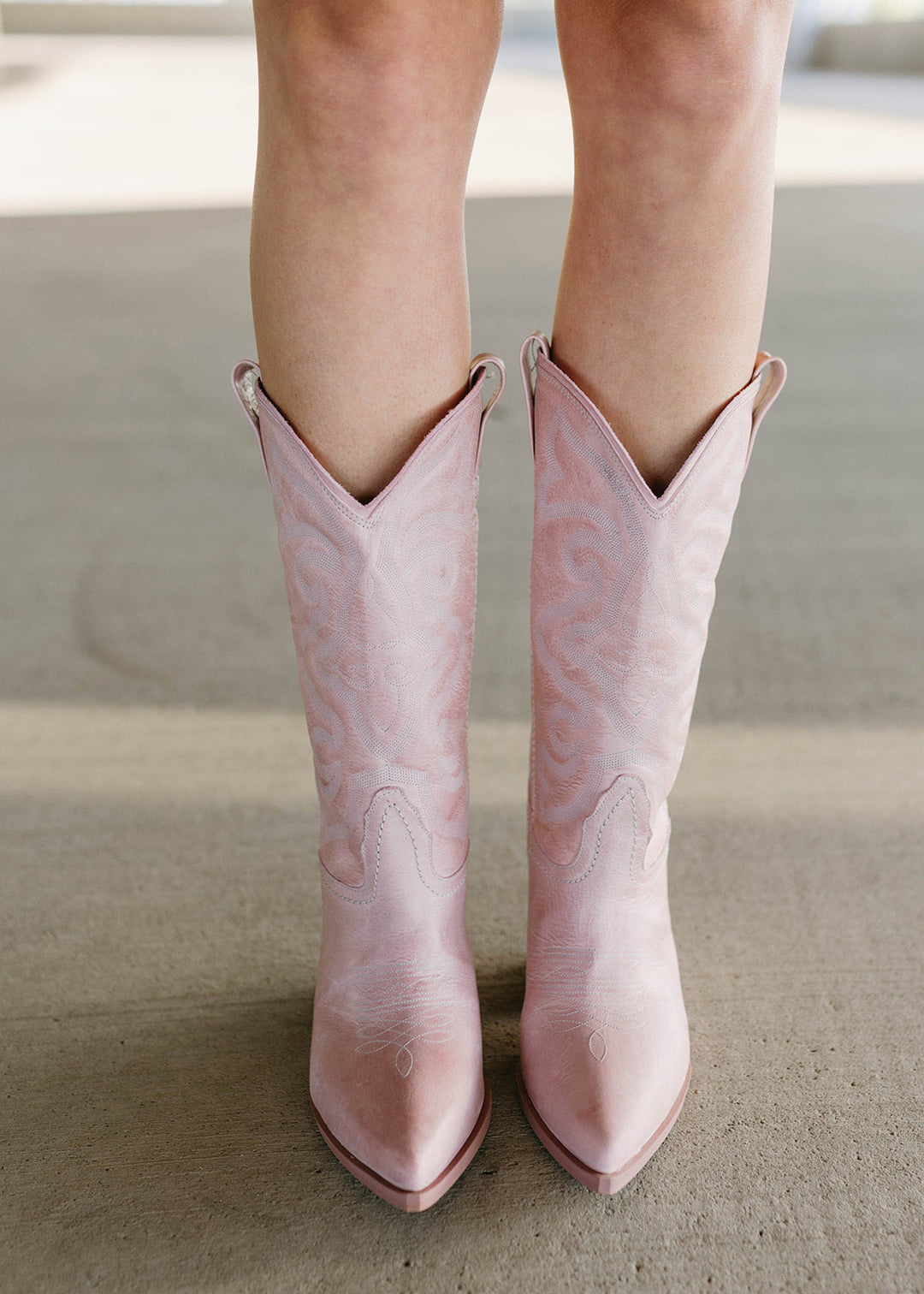 Victoria’s Pink Western Leather-Lined Boots