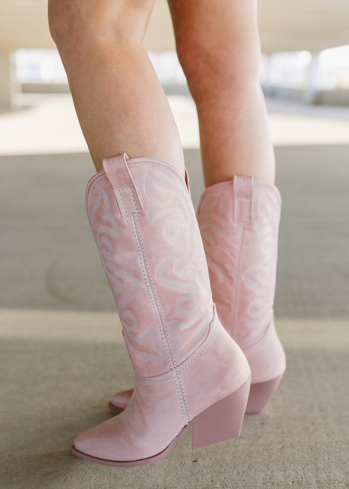 Victoria’s Pink Western Leather-Lined Boots