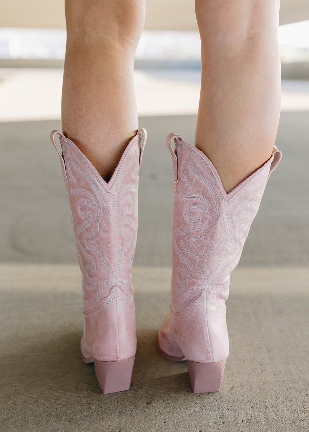 Victoria’s Pink Western Leather-Lined Boots