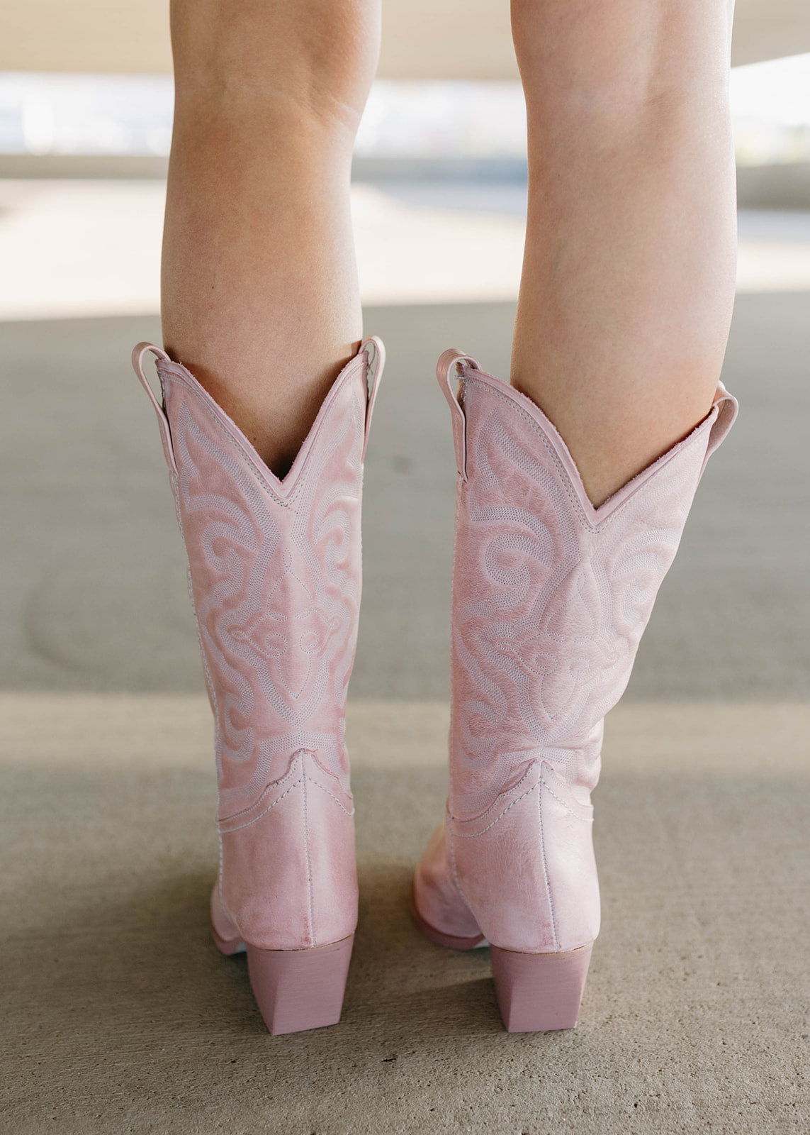Victoria’s Pink Western Leather-Lined Boots