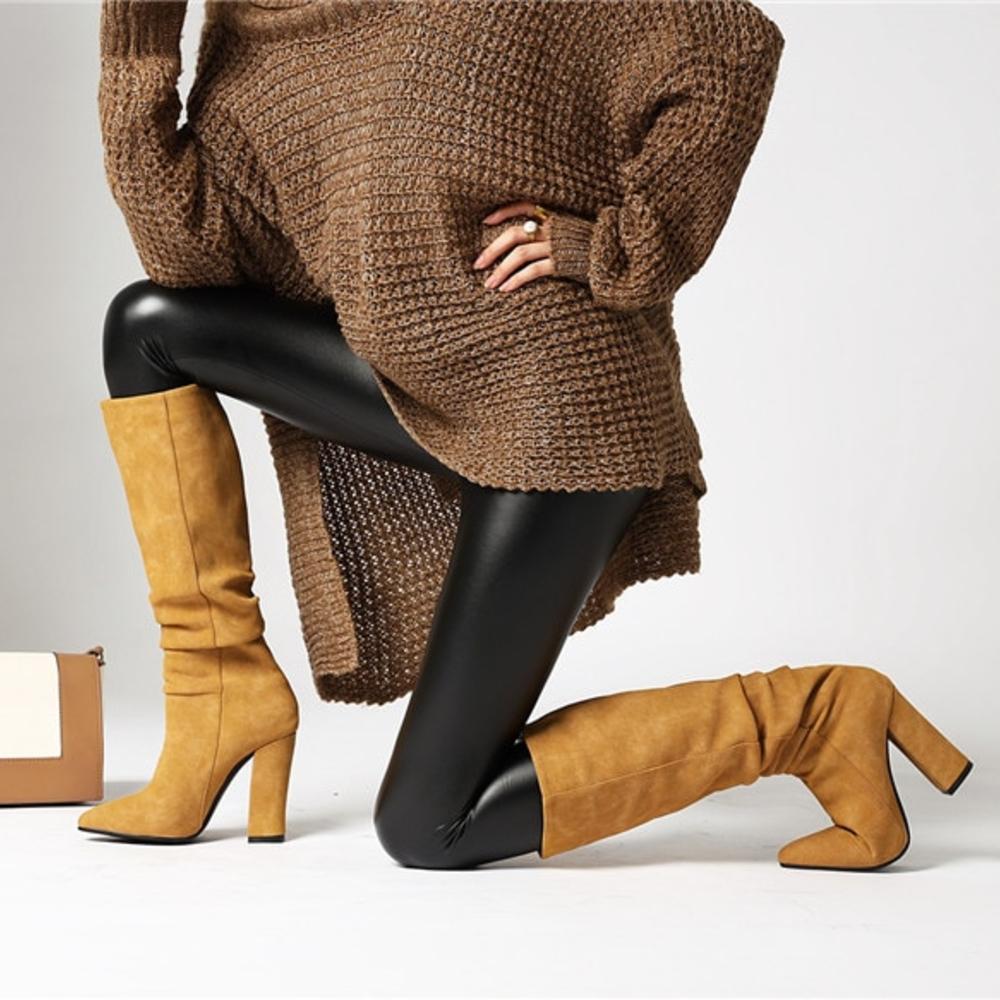 Victoria’s Slouchy Knee-High Pointed Toe City Boots