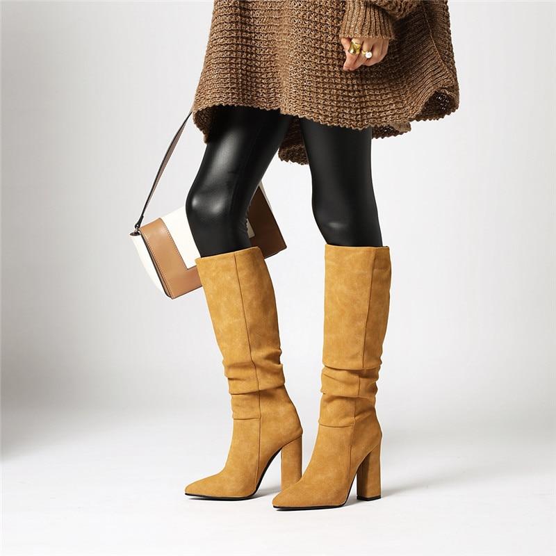 Victoria’s Slouchy Knee-High Pointed Toe City Boots