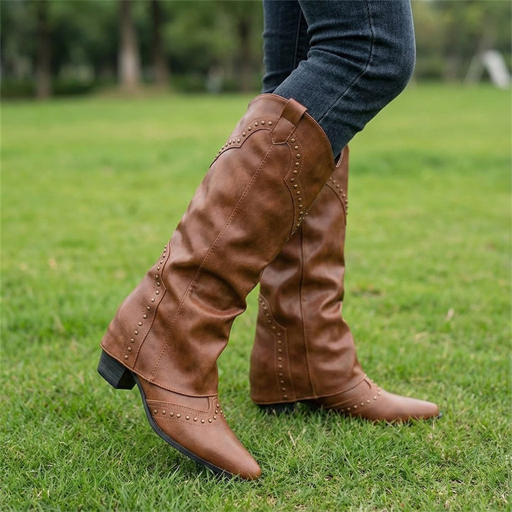 Victoria’s Studded Western Tall Boots