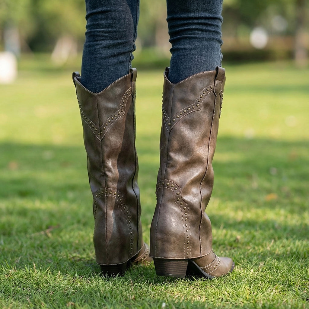 Victoria’s Studded Western Tall Boots