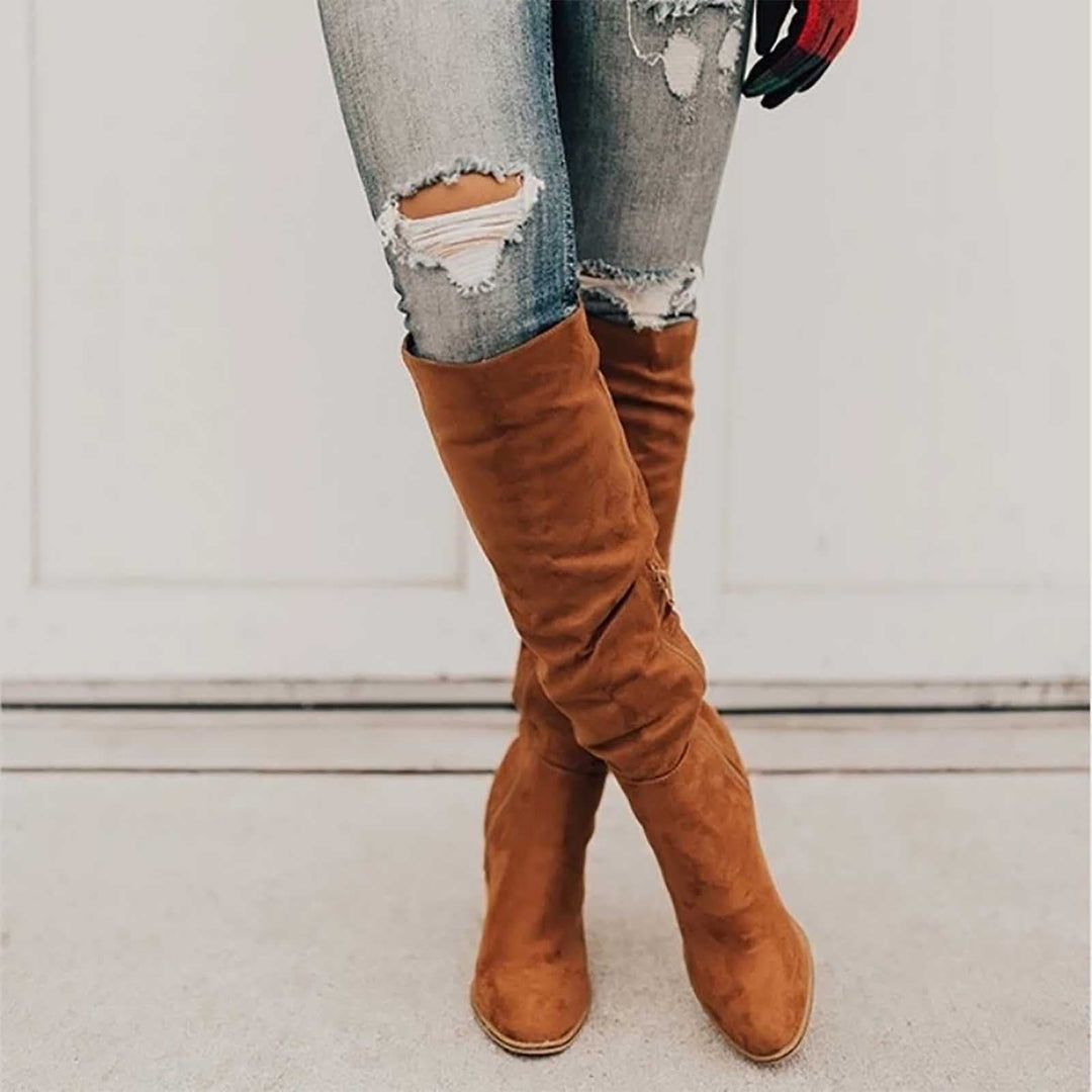 Victoria’s Classic Suede Knee-High Boots