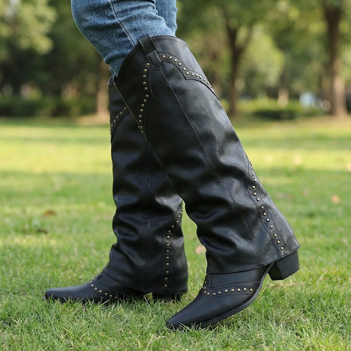 Victoria’s Studded Western Tall Boots