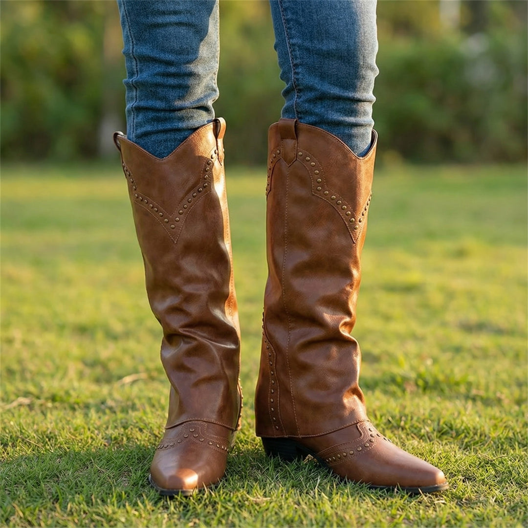 Victoria’s Studded Western Tall Boots