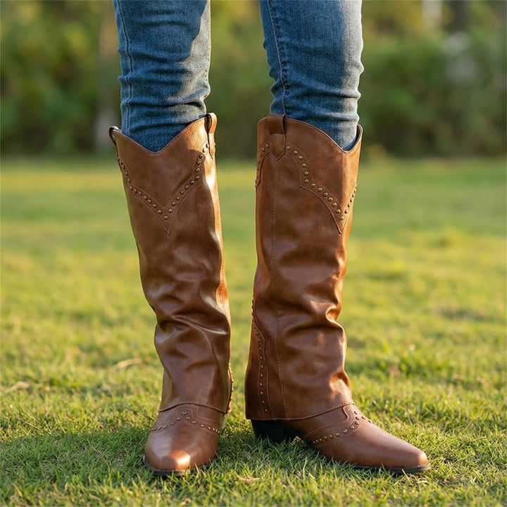 Victoria’s Studded Western Tall Boots