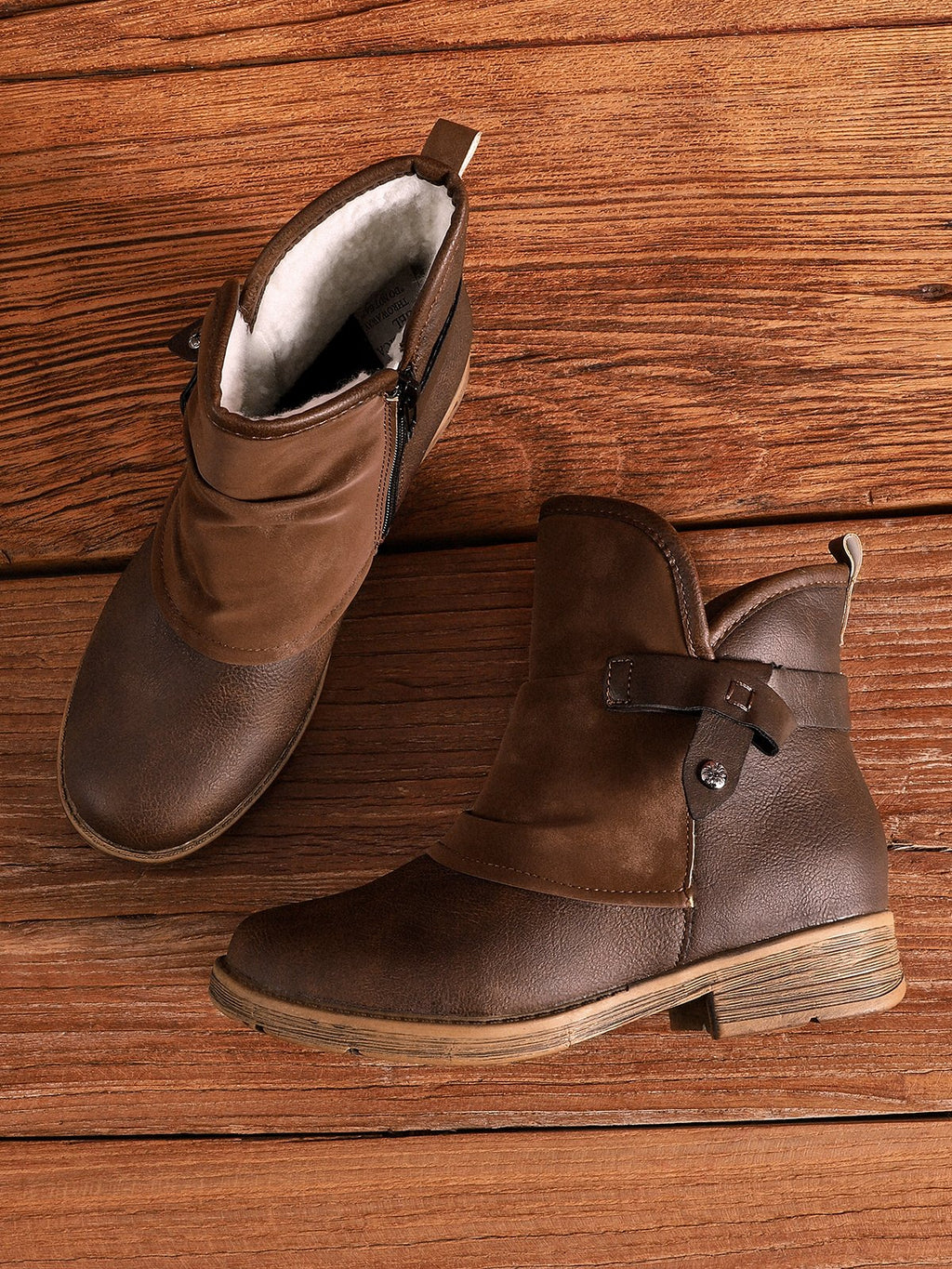 Victoria’s Classic Leather-Look Slip-On Ankle Boots