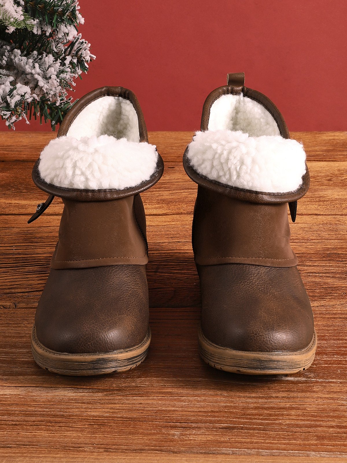 Victoria’s Classic Leather-Look Slip-On Ankle Boots