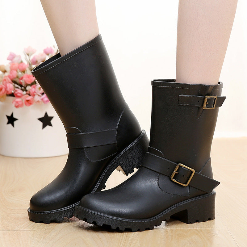 Victoria’s Mid-Calf Street Style Buckle Boots
