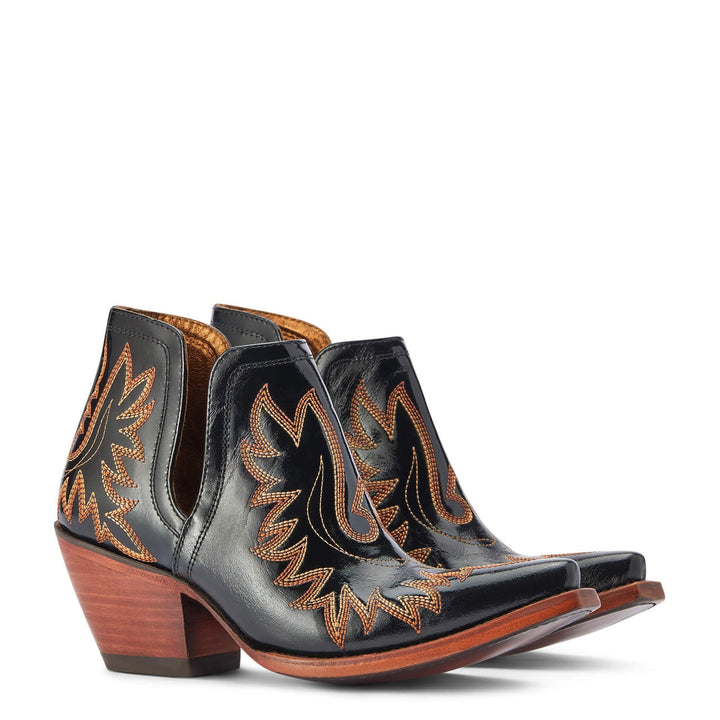 Victoria’s Boho Western Embroidered Ankle Boots