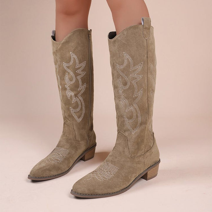 Victoria's Embroidered Western Tall Boots