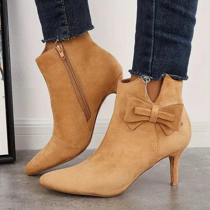 Victoria’s Elegant Bow Stiletto Ankle Boots