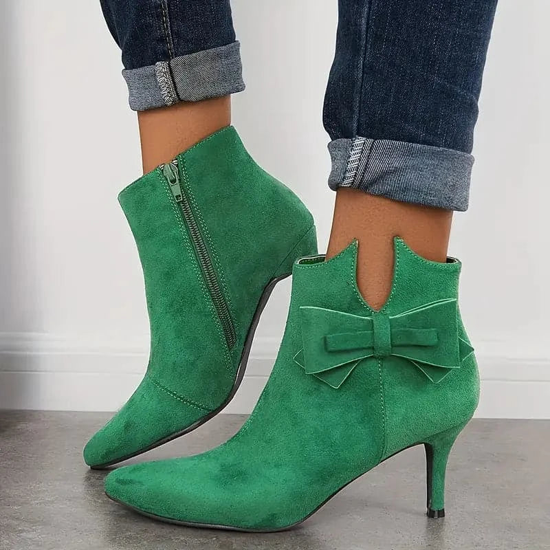 Victoria’s Elegant Bow Stiletto Ankle Boots