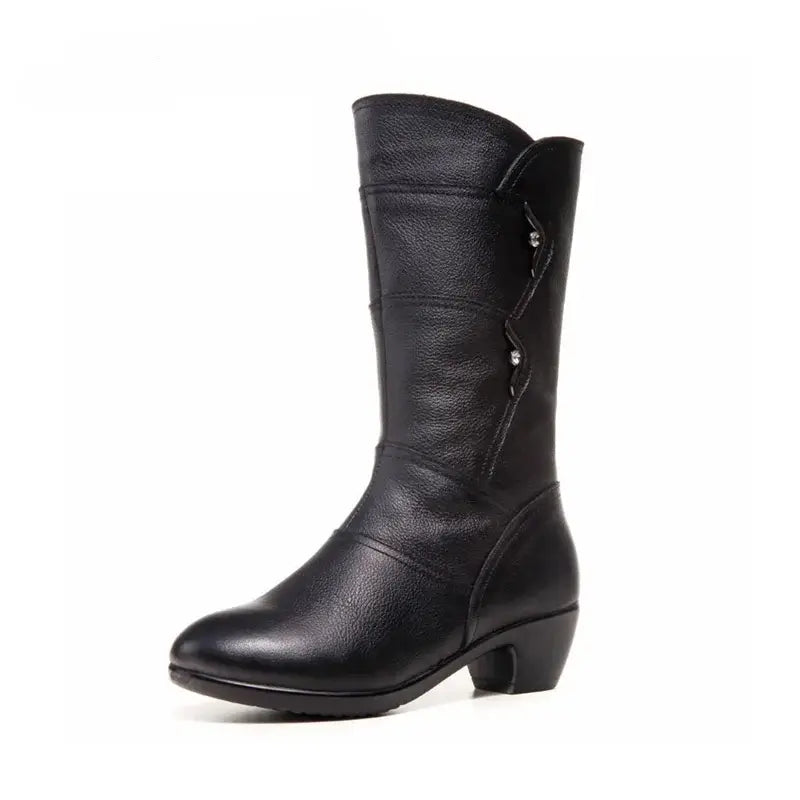 Victoria’s Elegant Mid-Calf Stitch Detail Comfort Boots