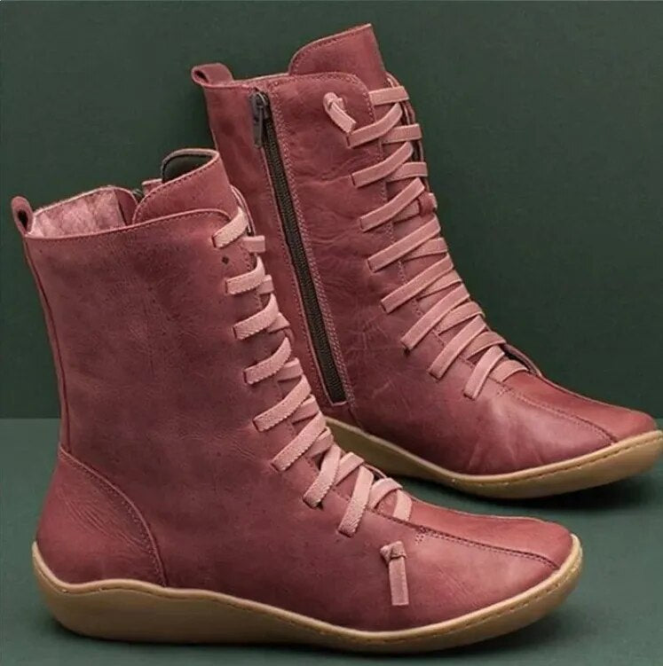 Victoria’s Everyday Lace-Up Leather Boots