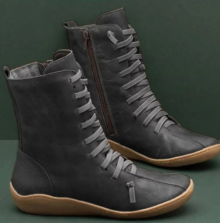 Victoria’s Everyday Lace-Up Leather Boots