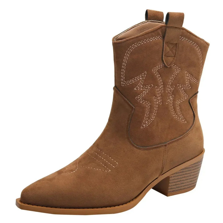 Victoria’s Western Suede Ankle Boots