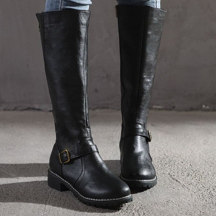 Victoria’s Classic Buckle Knee-High Boots