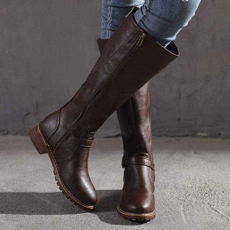 Victoria’s Classic Buckle Knee-High Boots
