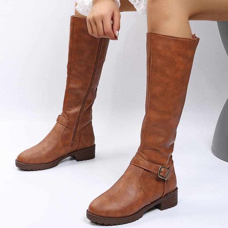 Victoria’s Classic Buckle Knee-High Boots