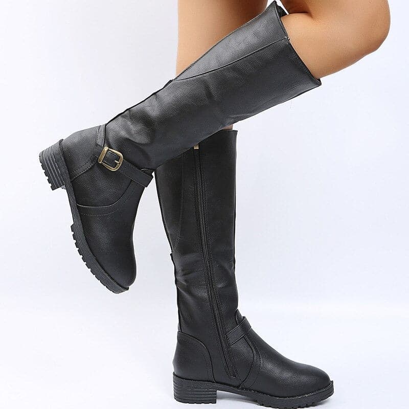 Victoria’s Classic Buckle Knee-High Boots