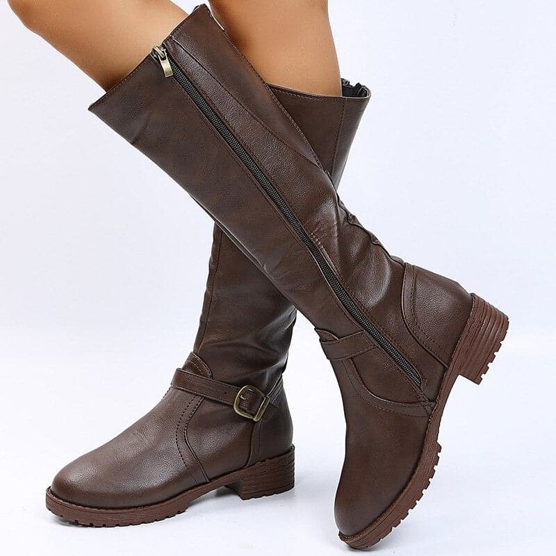 Victoria’s Classic Buckle Knee-High Boots